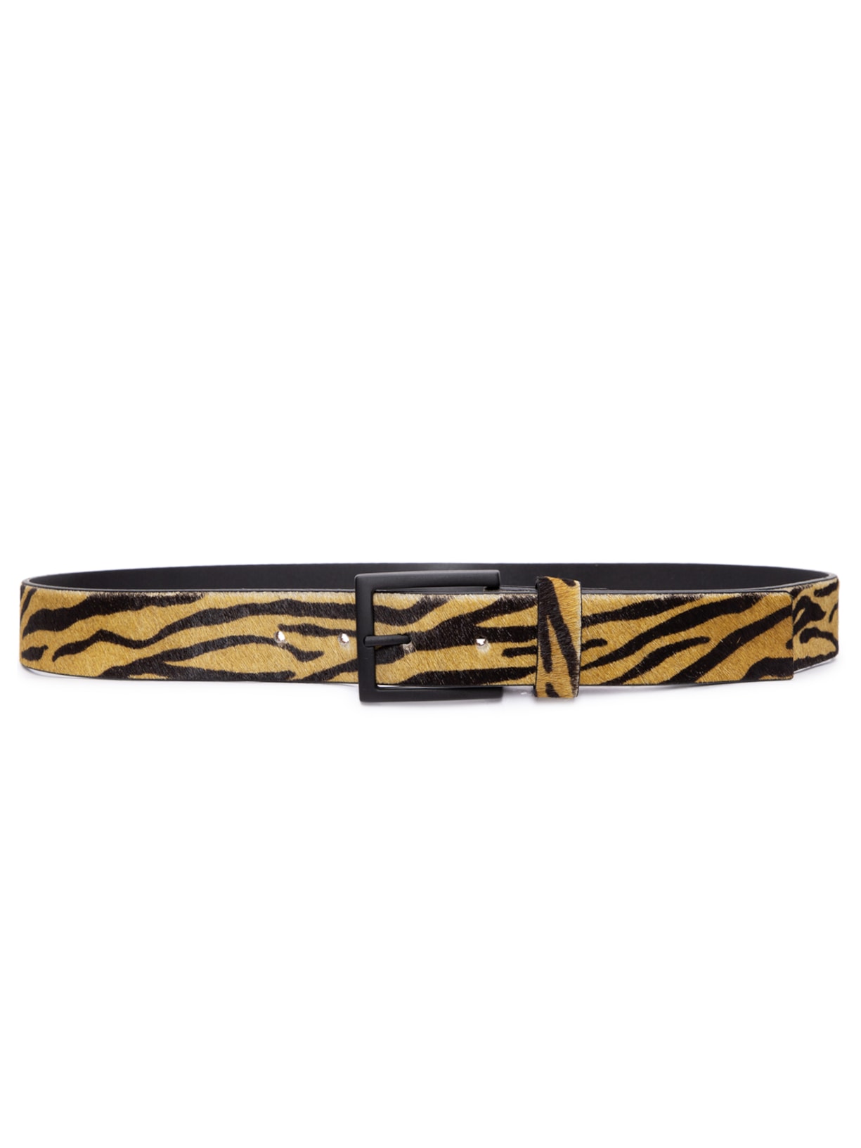 Cinto Masculino Couro Pelo Zebra - Animal Print