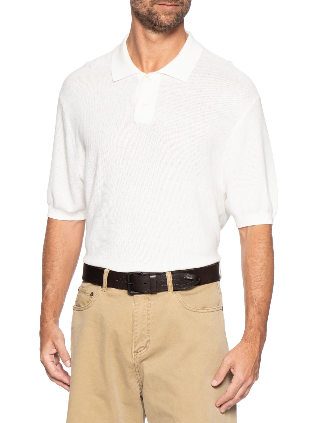 Cinto Masculino Couro Recorte  Marrom Sergio K