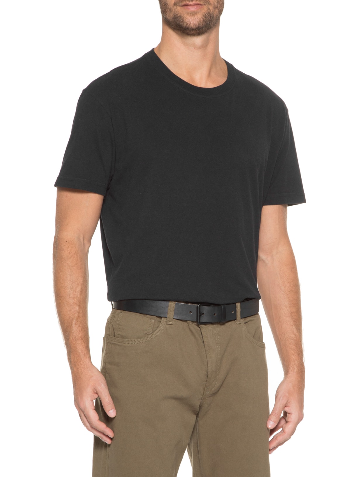 Cinto Masculino Couro Simples Preto Osklen