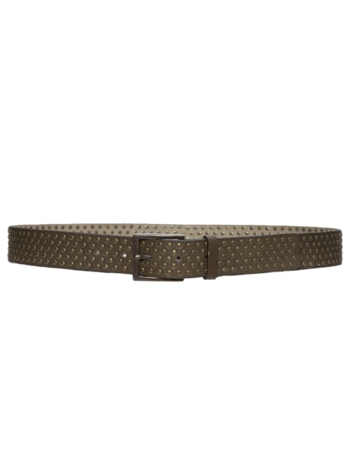 Cinto Masculino Couro Tachas - Verde