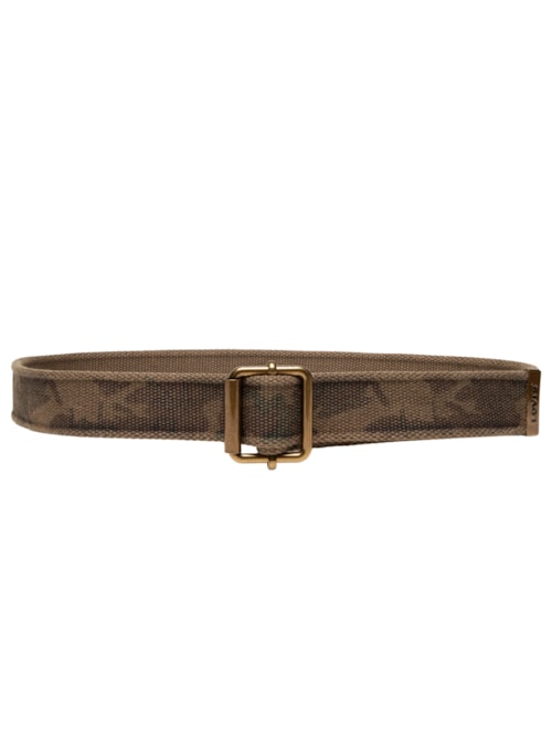 Cinto Masculino De Algodão Lavado Com Fivela Web - Verde