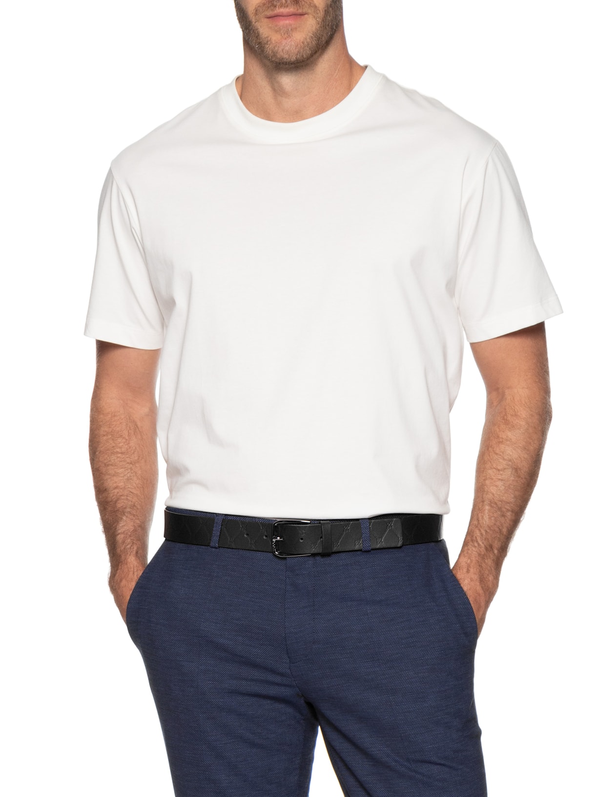 Cinto Masculino de Couro Gieul Preto Hugo