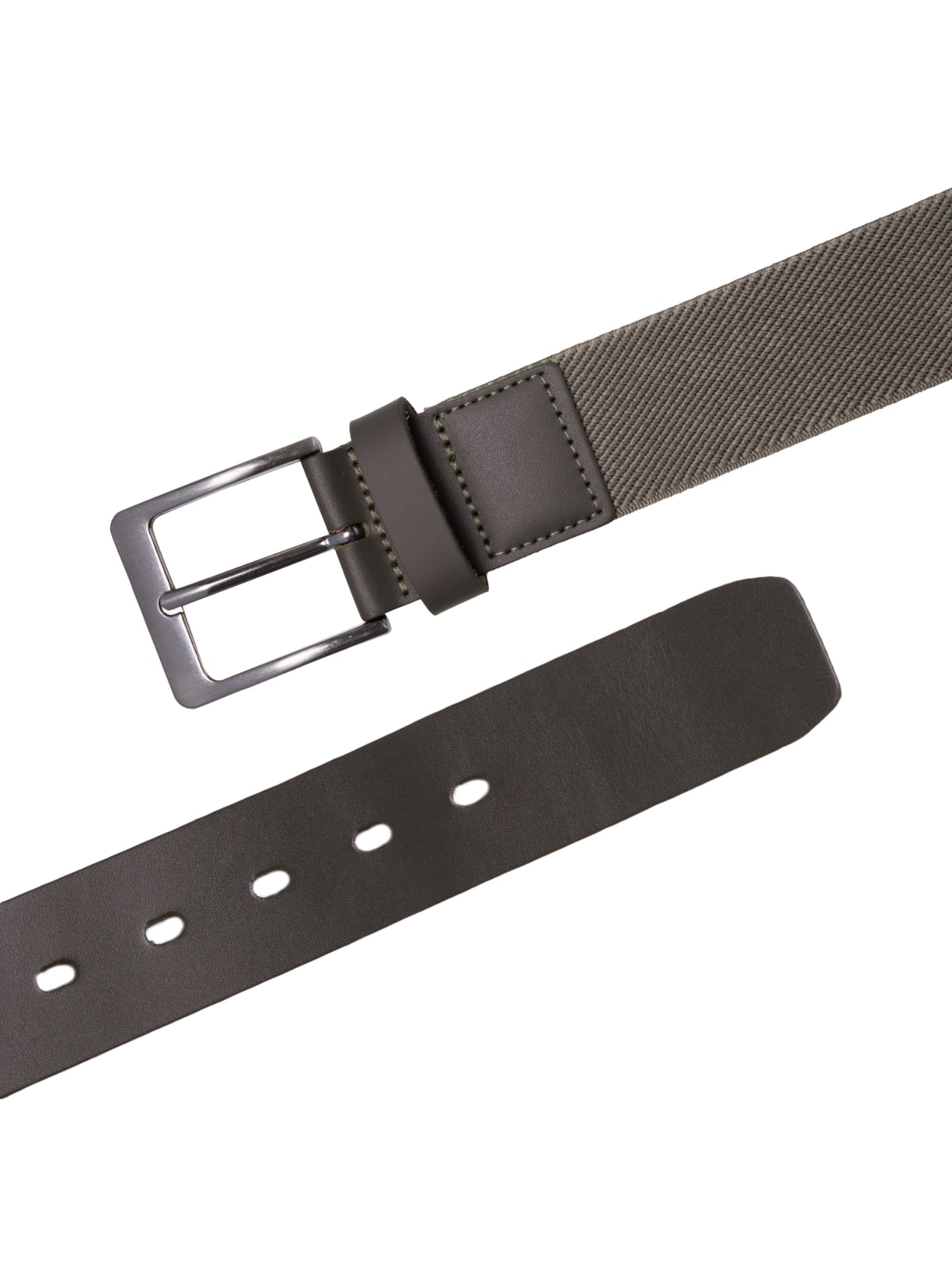 Cinto Masculino Elástico Com Couro Marrom '2 Essential