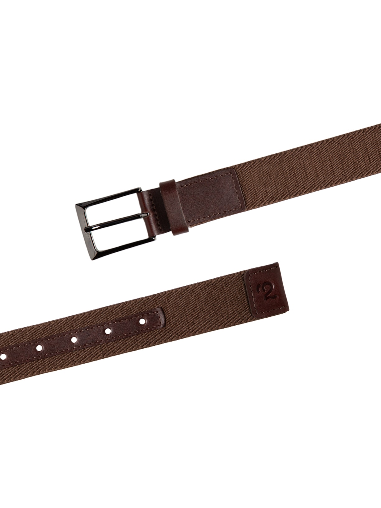 Cinto Masculino Elástico Com Couro Marrom '2 Essential