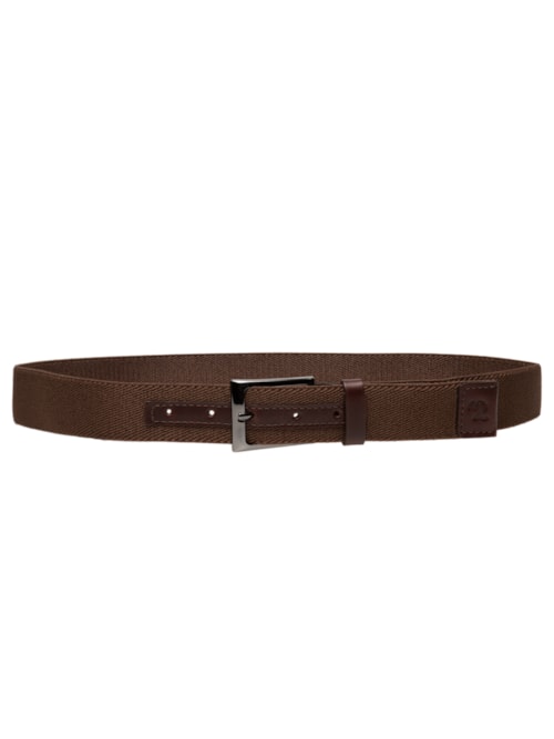 Cinto Masculino Elástico Com Couro - Marrom