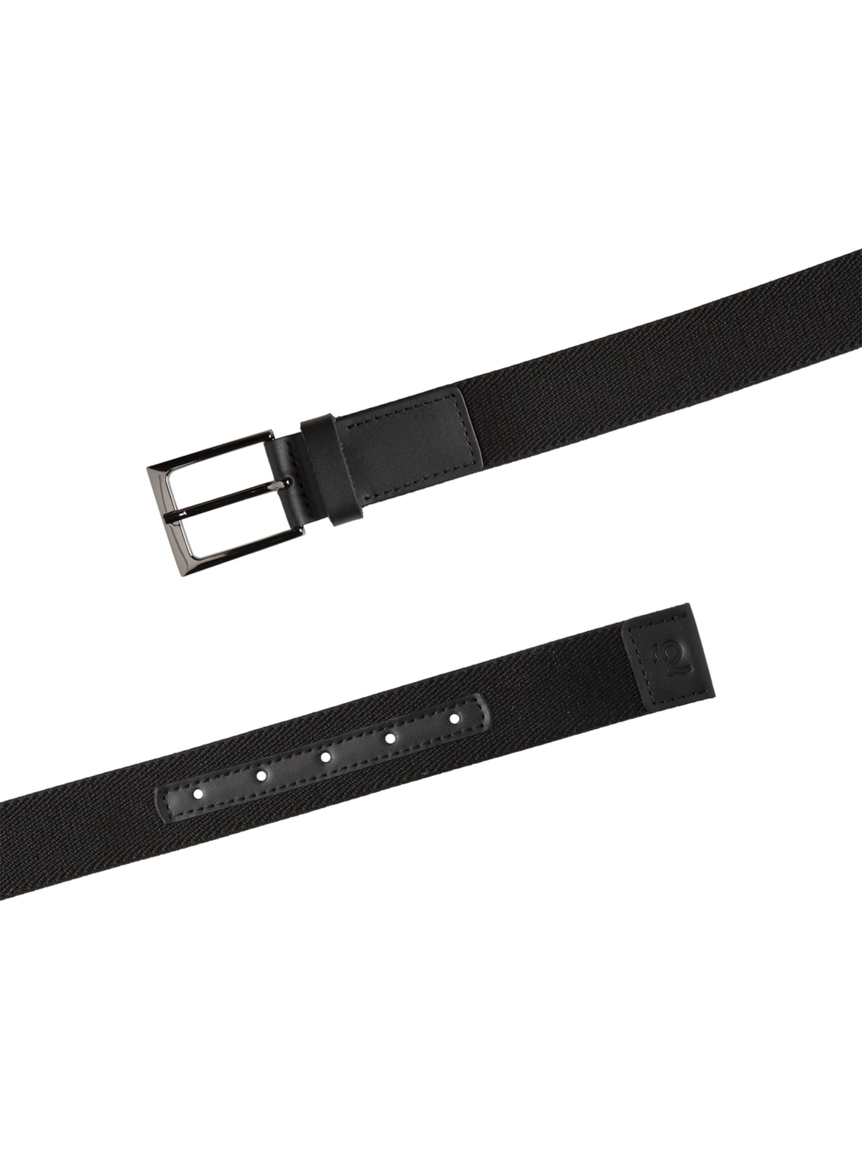 Cinto Masculino Elástico Com Couro Preto '2 Essential