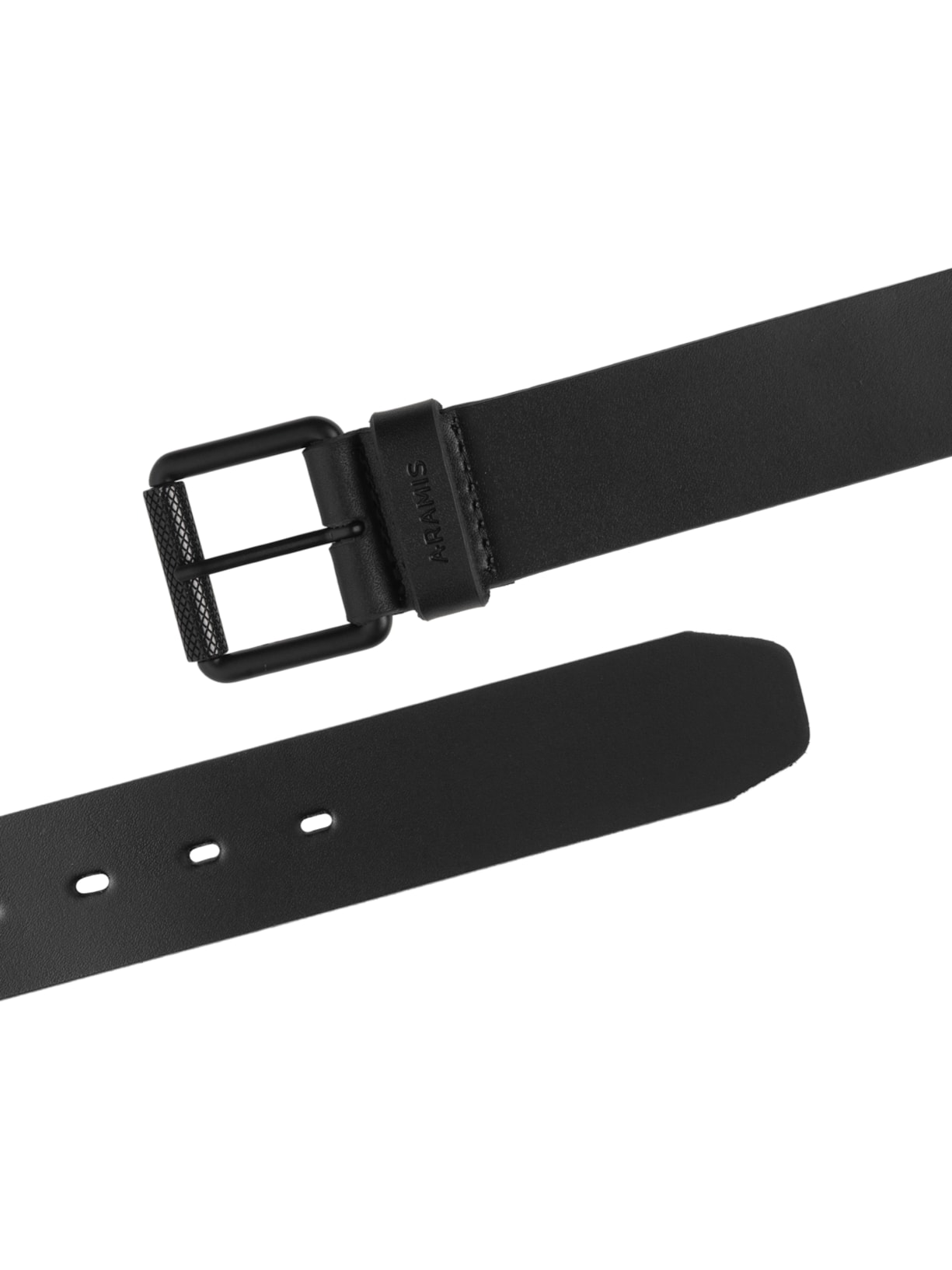Cinto Masculino Em Couro Com Fivela Rolo Preto Aramis