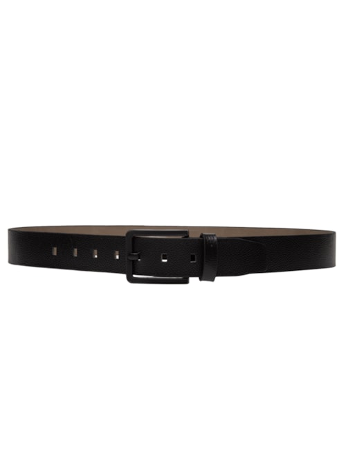 Cinto Masculino Em Couro Legítimo Anti Detector De Metais - Preto