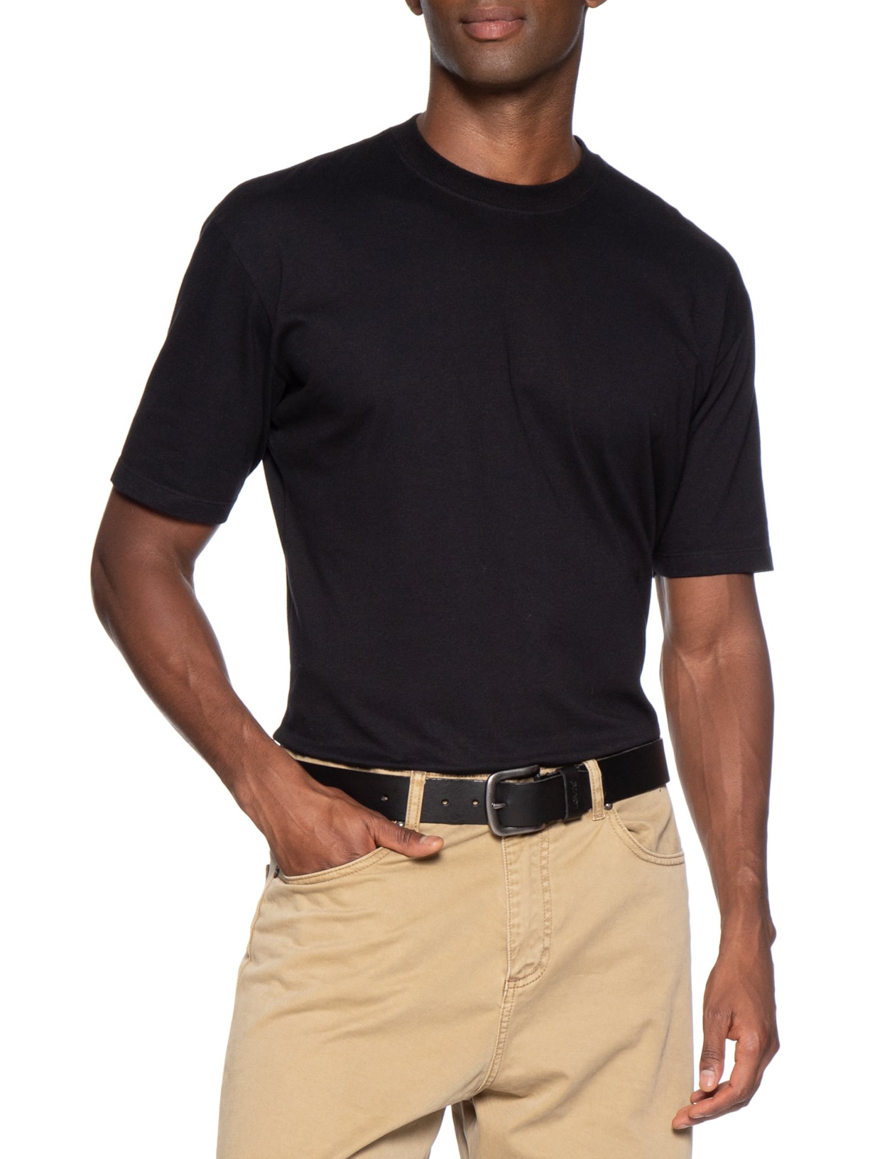 Cinto Masculino Icon Com Acabamento Tumbled Preto Levi's
