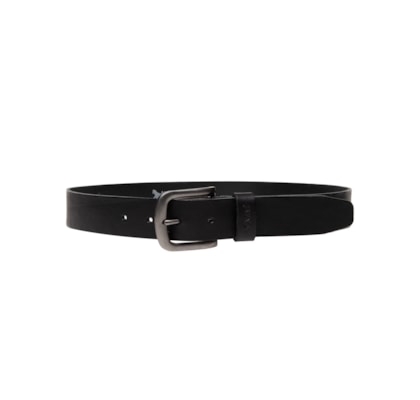 Cinto Masculino Icon Com Acabamento Tumbled - Preto