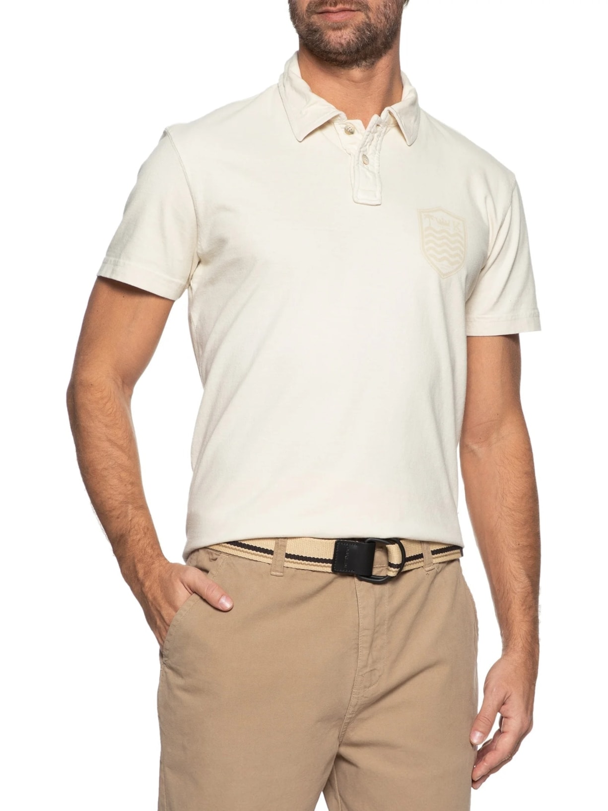 Cinto Masculino Listras Bege Osklen