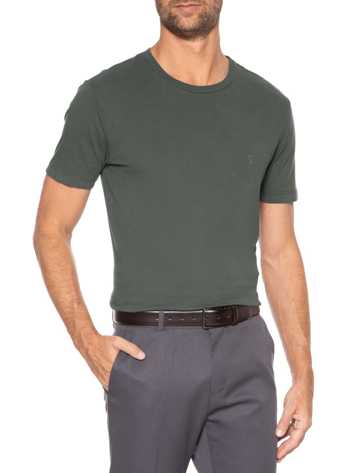 Cinto Masculino Social Em Couro Marrom '2 Essential