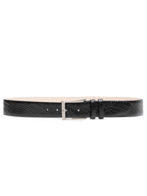 Cinto Masculino Social Em Couro - Preto