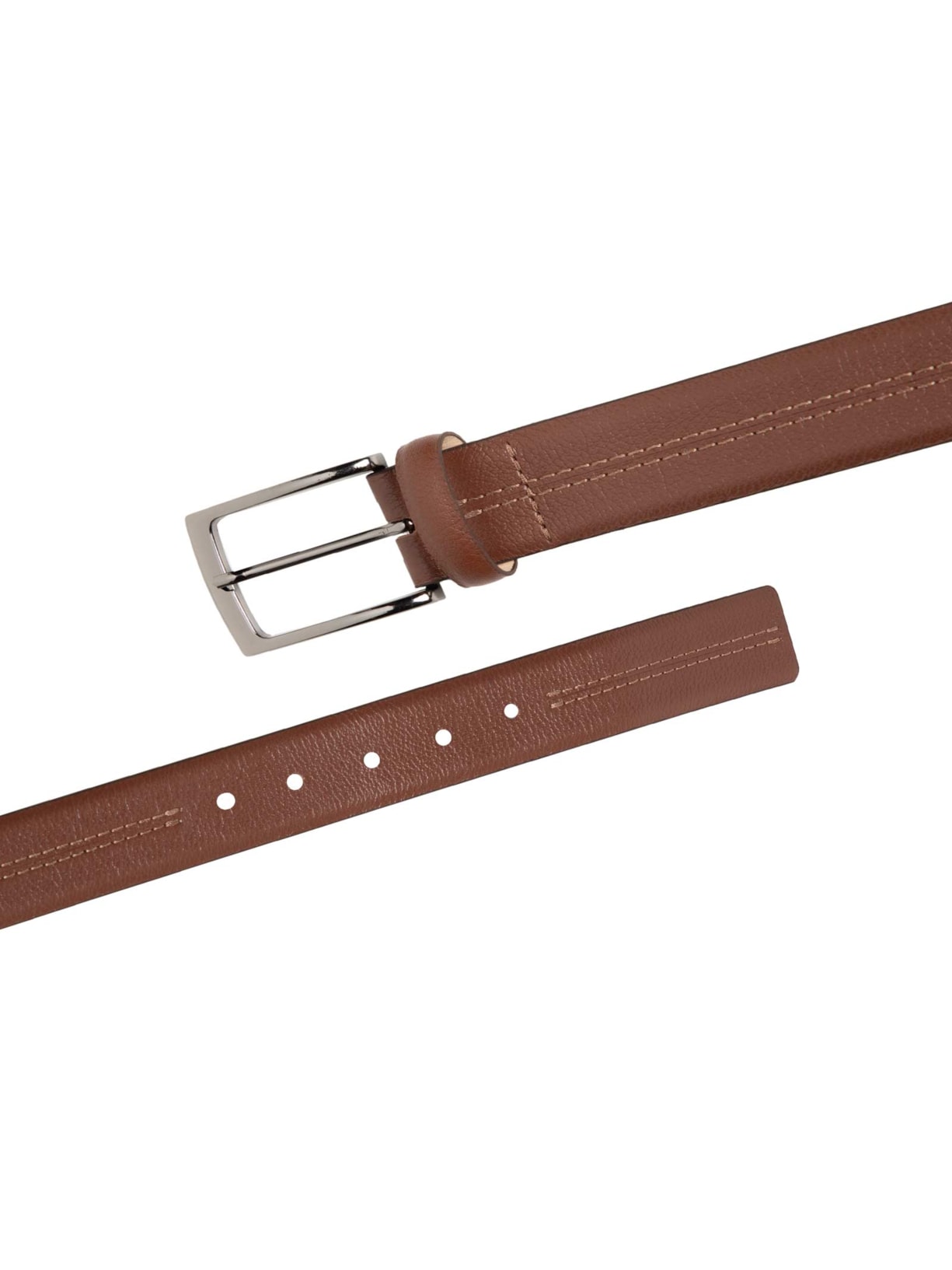 Cinto Masculino Social Pesponto Em Couro Marrom '2 Essential