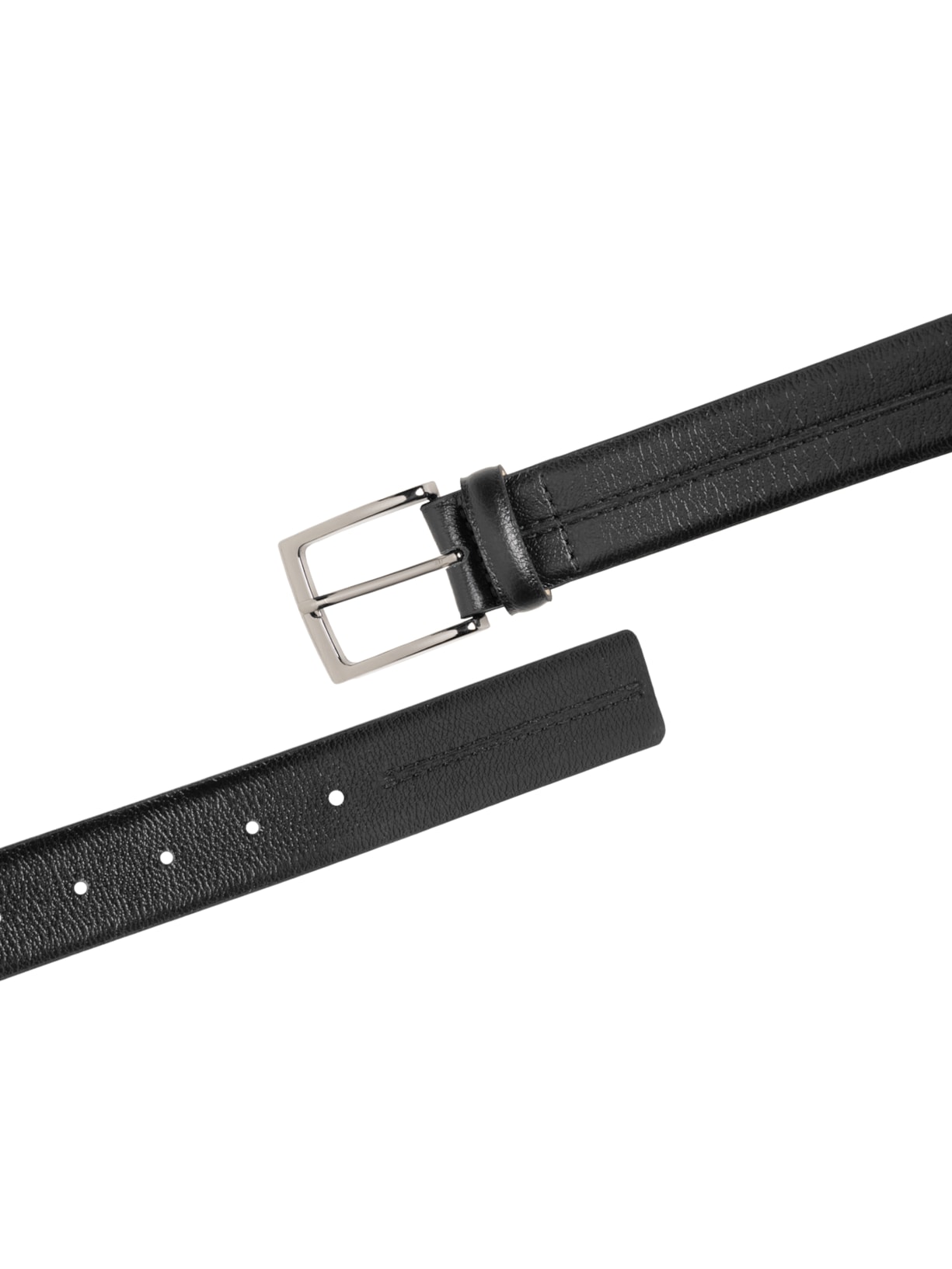 Cinto Masculino Social Pesponto Em Couro Preto '2 Essential