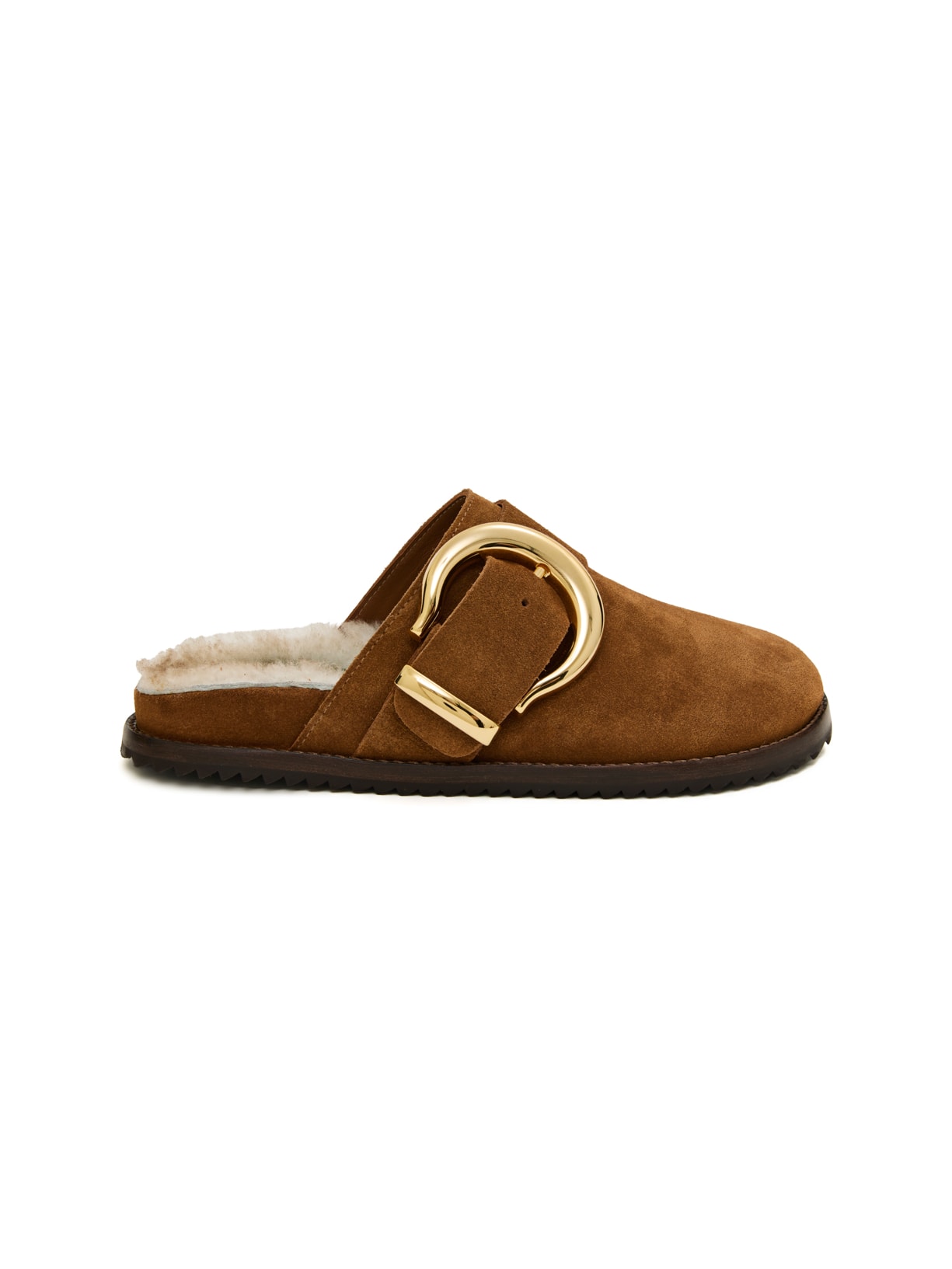Clog Lana em Camurça Toffee Pura