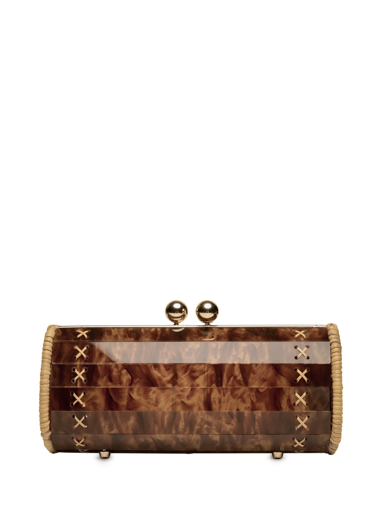 Clutch Feminina Baoba Gold Turtle Marrom Waiwai
