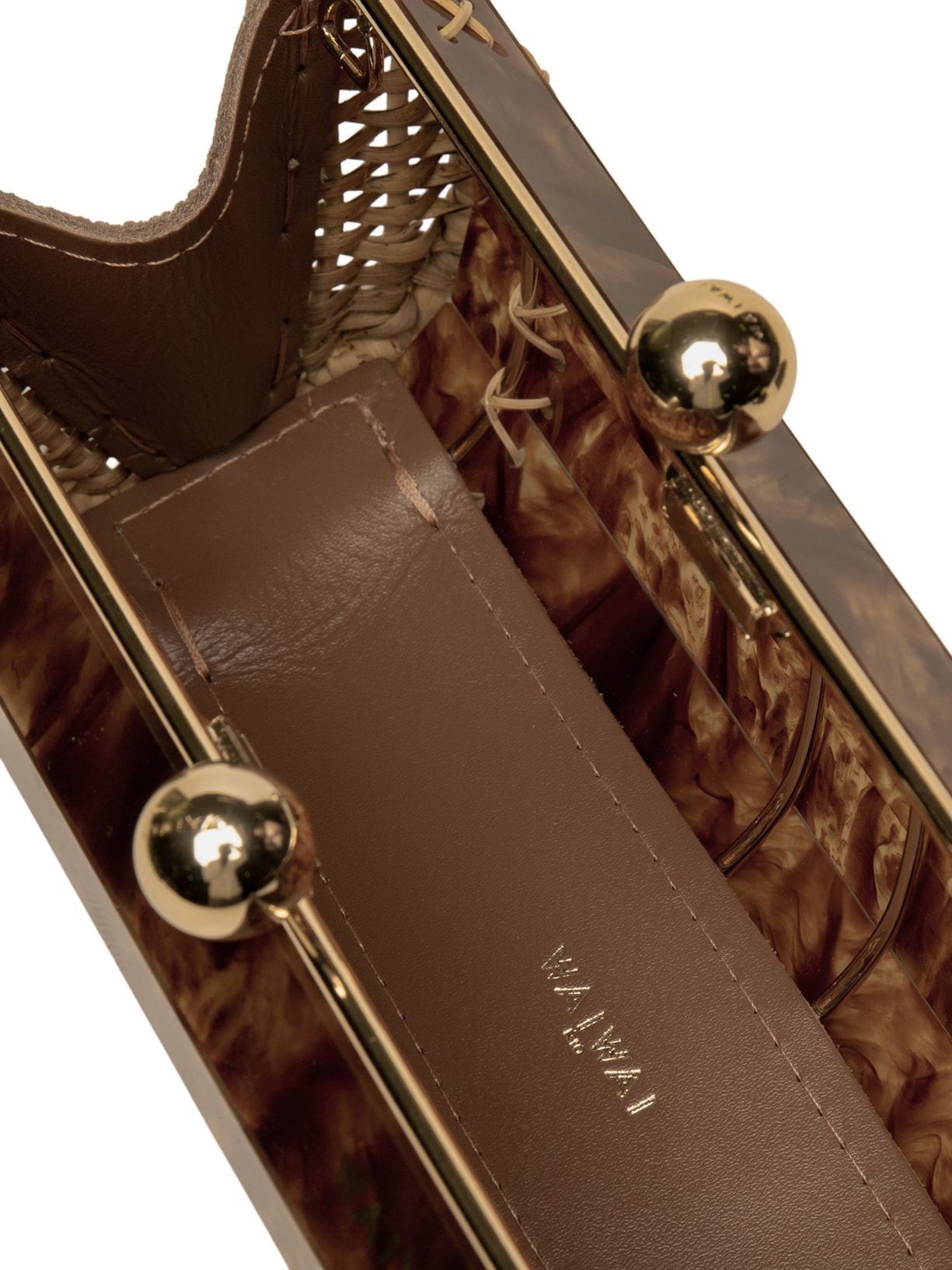 Clutch Feminina Baoba Gold Turtle Marrom Waiwai