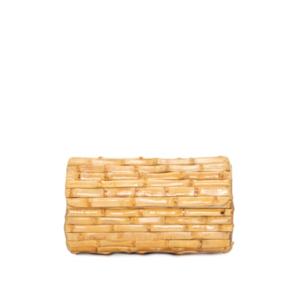 Clutch Feminina De Bambu - Bege