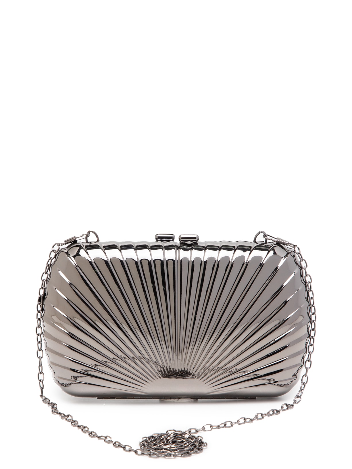 Clutch Feminina Metálica - Preto