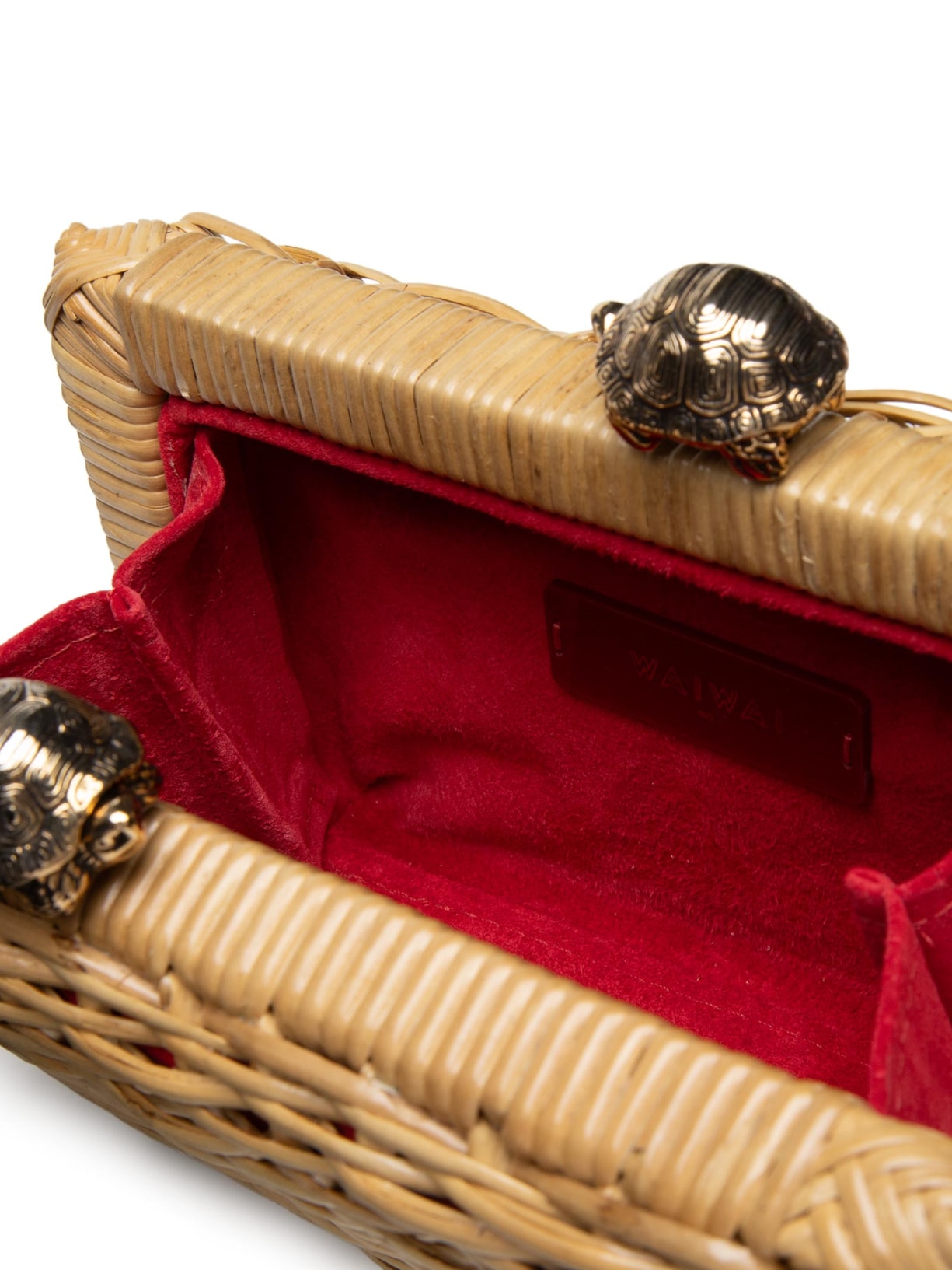 Clutch Feminina Petit Rattan Tartaruga Bege Waiwai