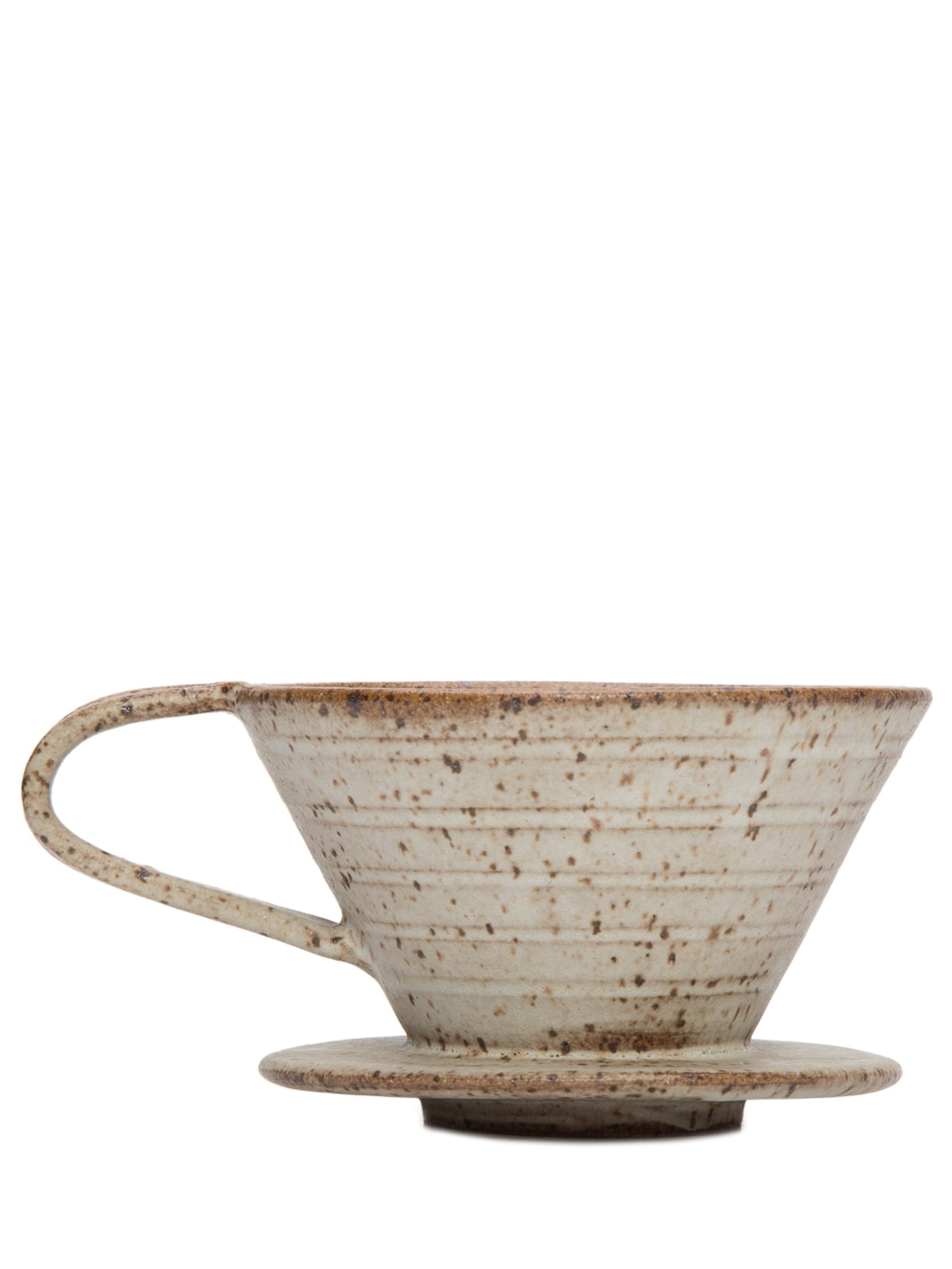 Coador Kalita Pintadinho Em Cerâmica - Branco