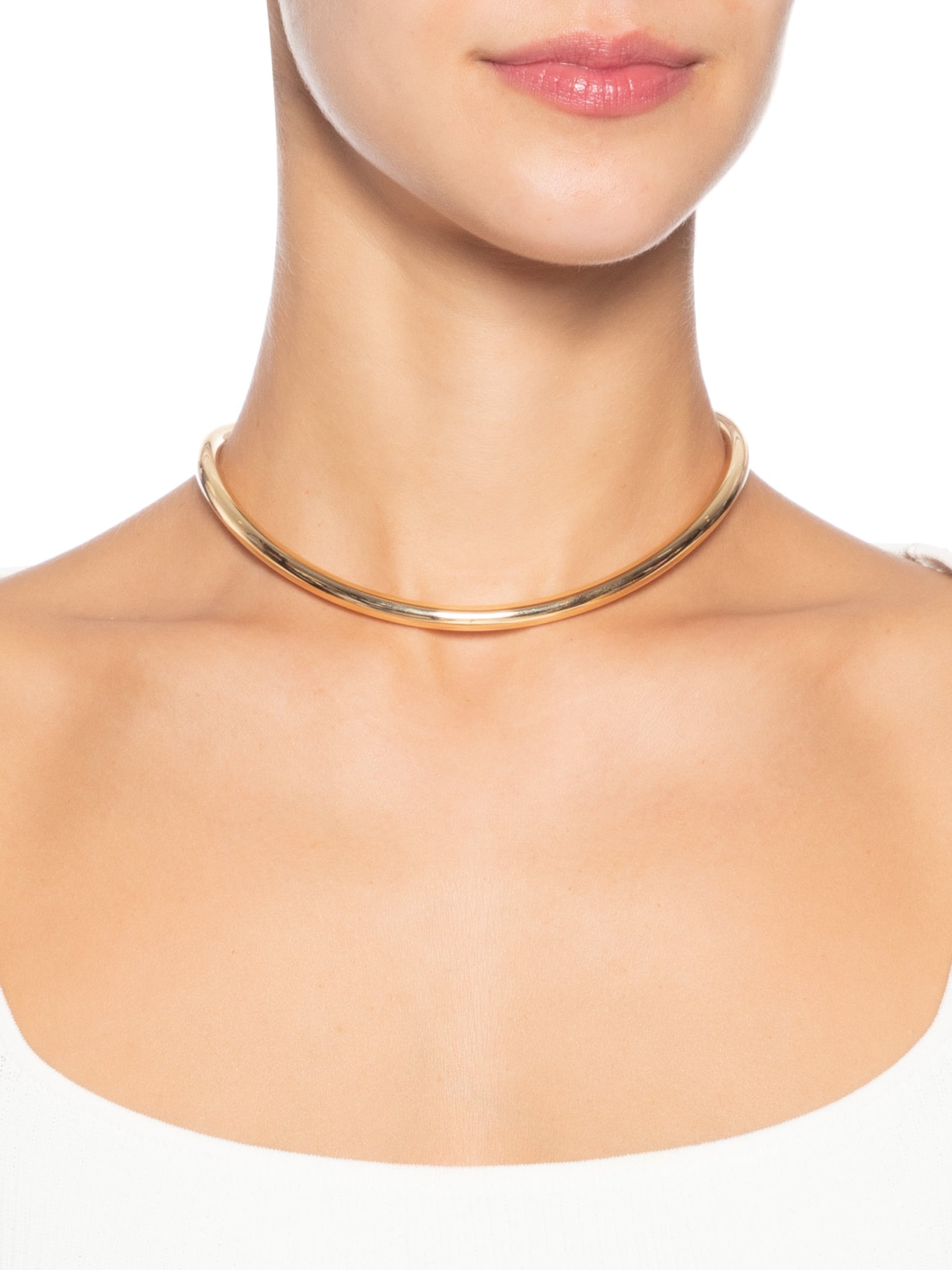 Colar Choker Tubo Metal Dourado Nádia Gimenes