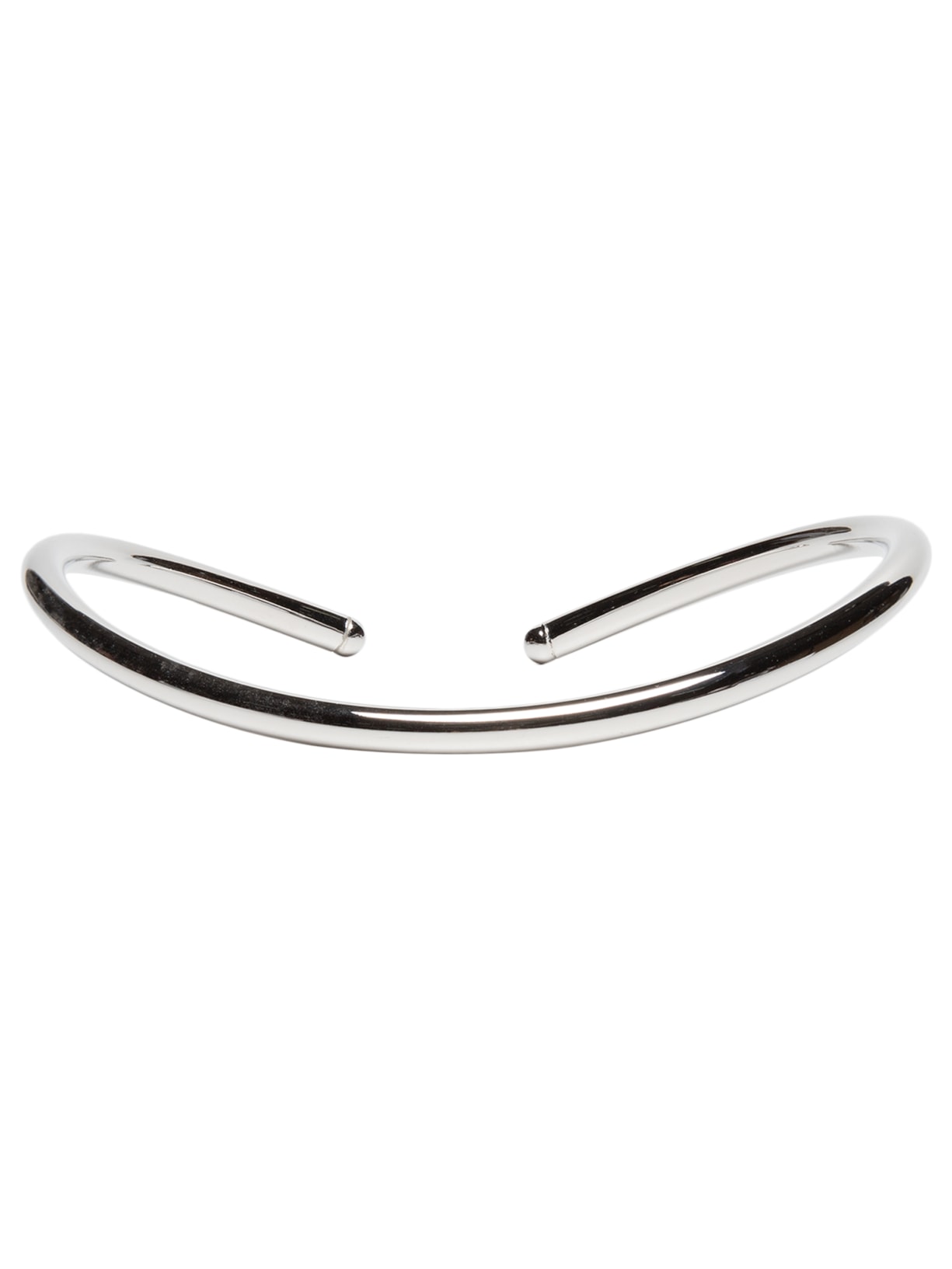 Colar Choker Tubo Metal Prateado Nádia Gimenes