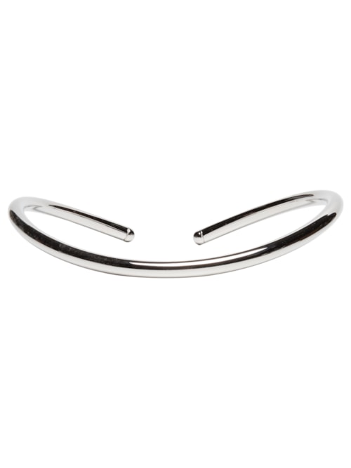Colar Choker Tubo Metal - Prateado