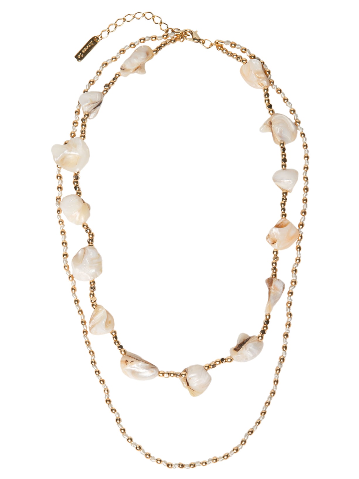 Colar Duplo Madrepérola - Dourado