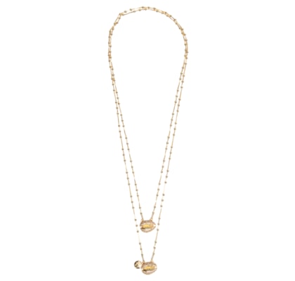Colar Escapulário Búzio Pave P - Dourado