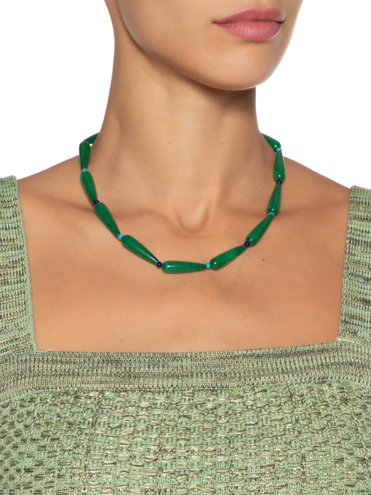 Colar Feminino Amon Verde Lool