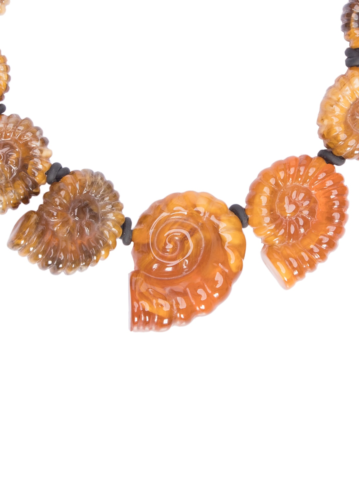 Colar Feminino Amonita Marrom Lool