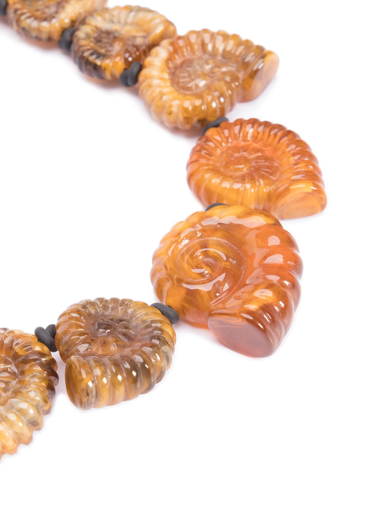 Colar Feminino Amonita Marrom Lool