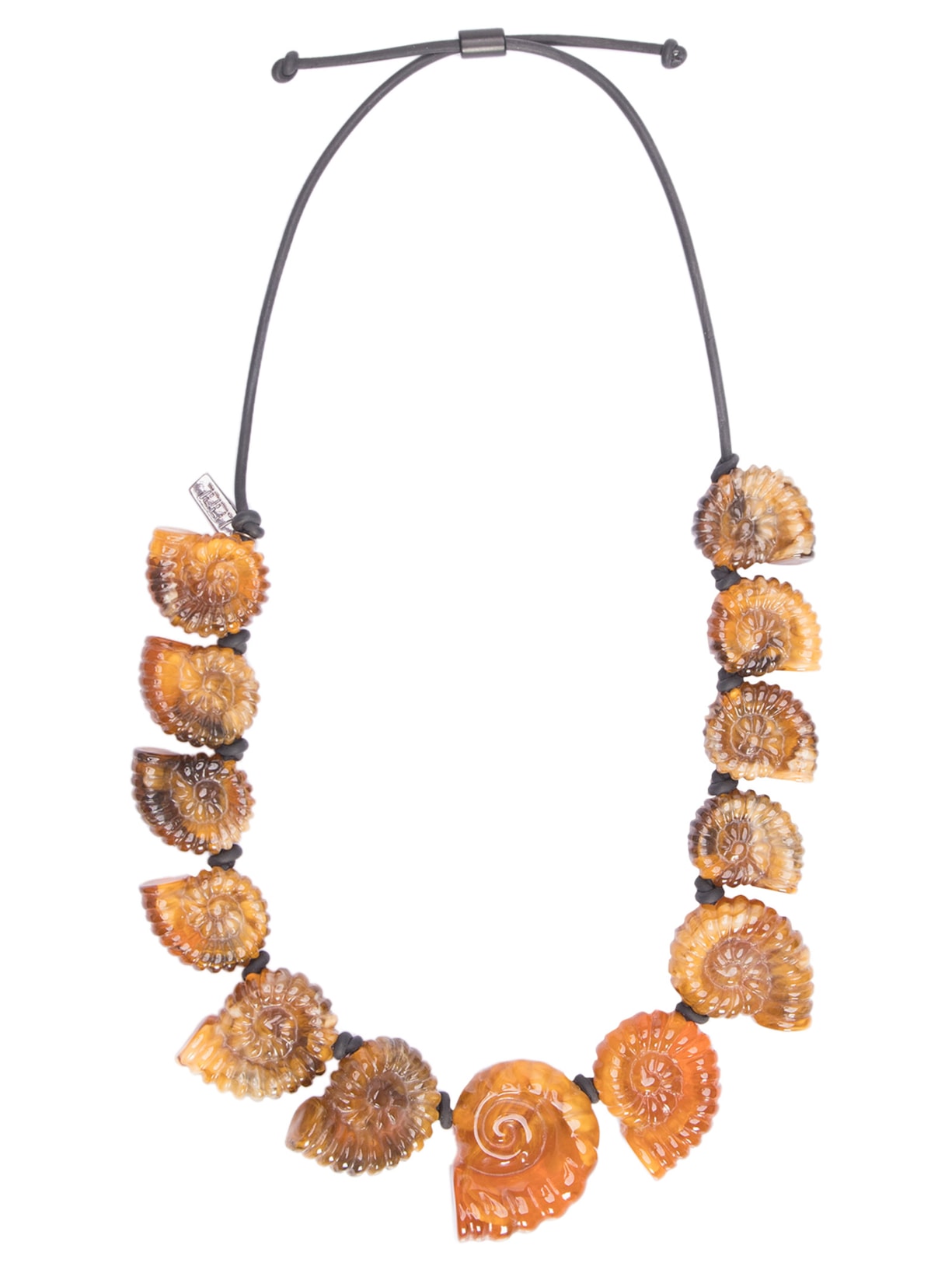 Colar Feminino Amonita Marrom Lool