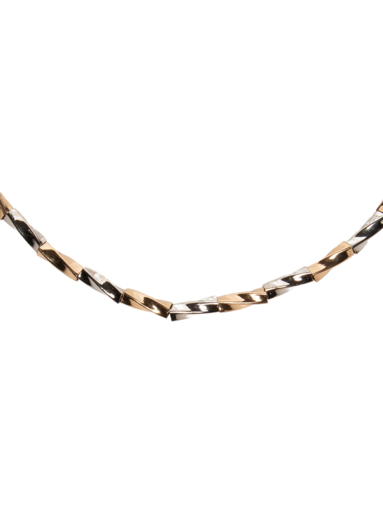 Colar Feminino Bicolor Dourado Market 33