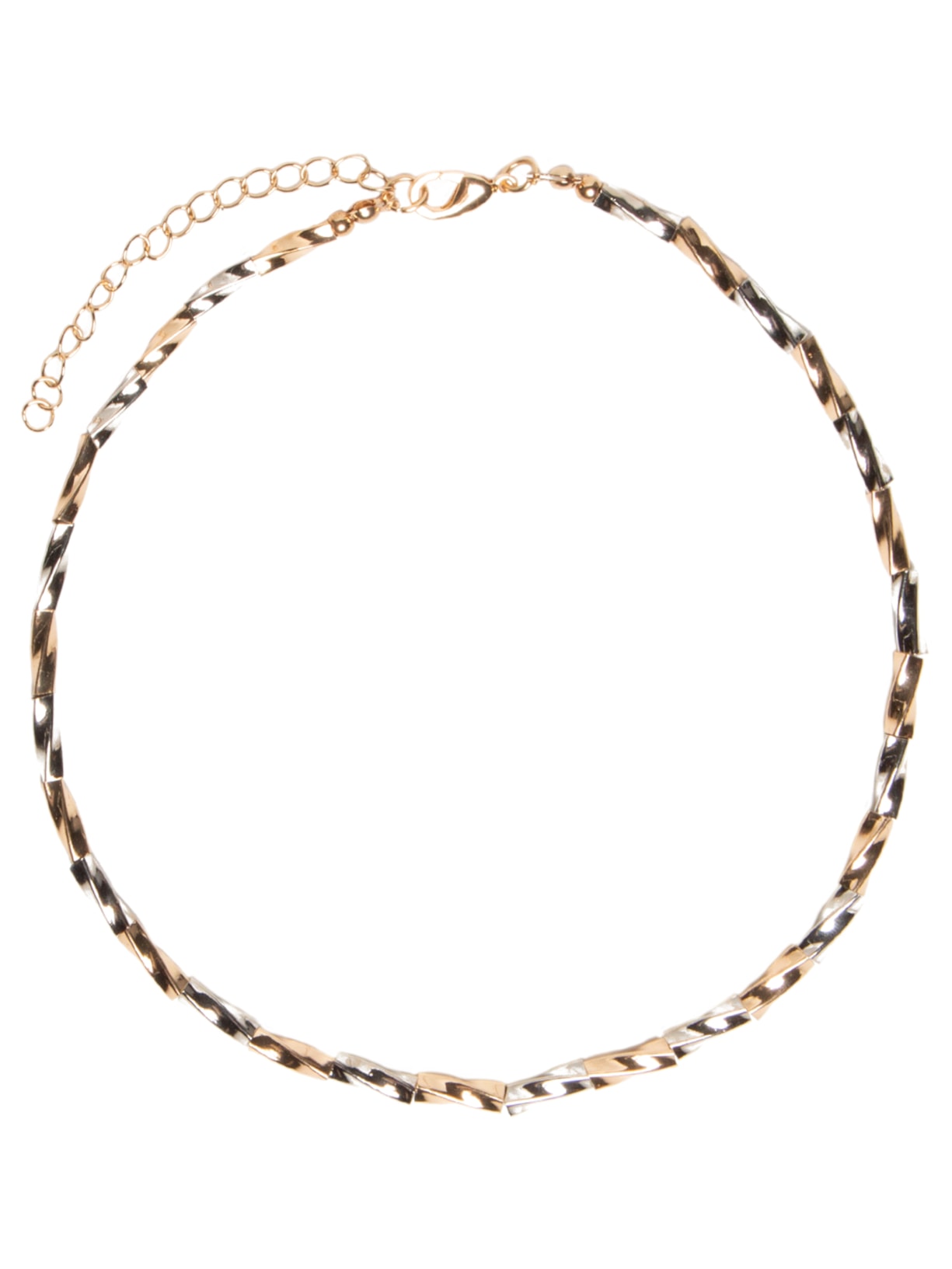Colar Feminino Bicolor Dourado Market 33