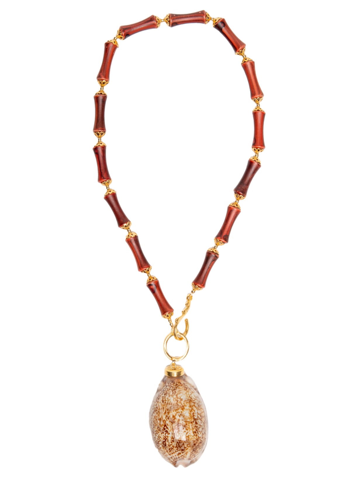 Colar Feminino Búzio Bamboo - Bege