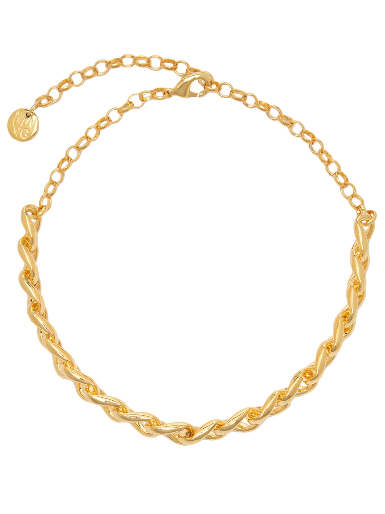 Colar Feminino Chocker Elo P - Dourado