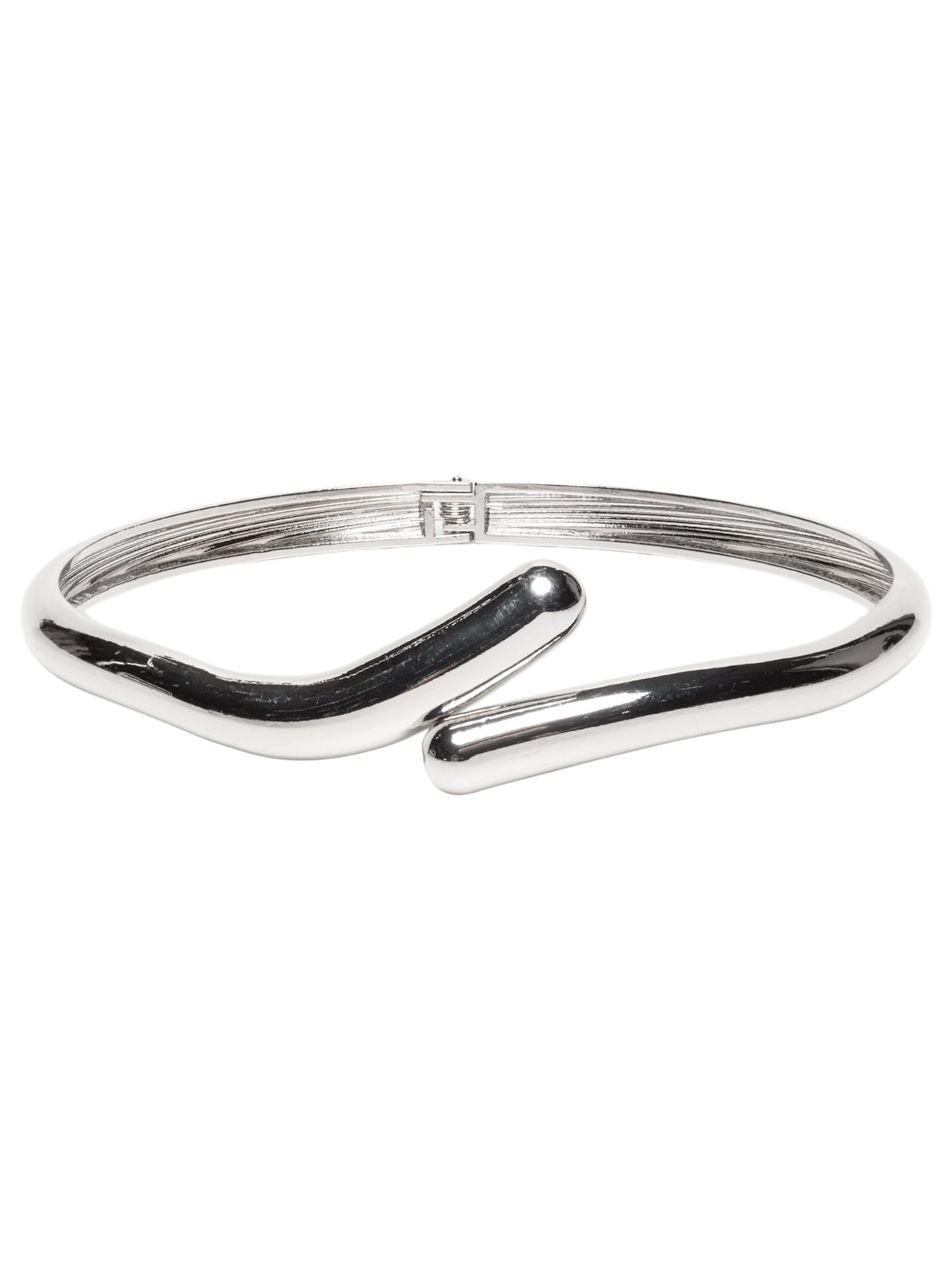 Colar Feminino Choker Assimétrica Prateado Market 33