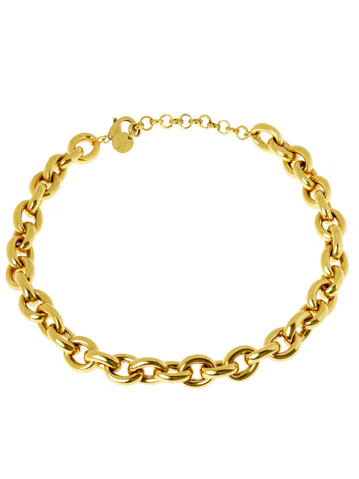 Colar Feminino Choker Elo Tubo - Dourado