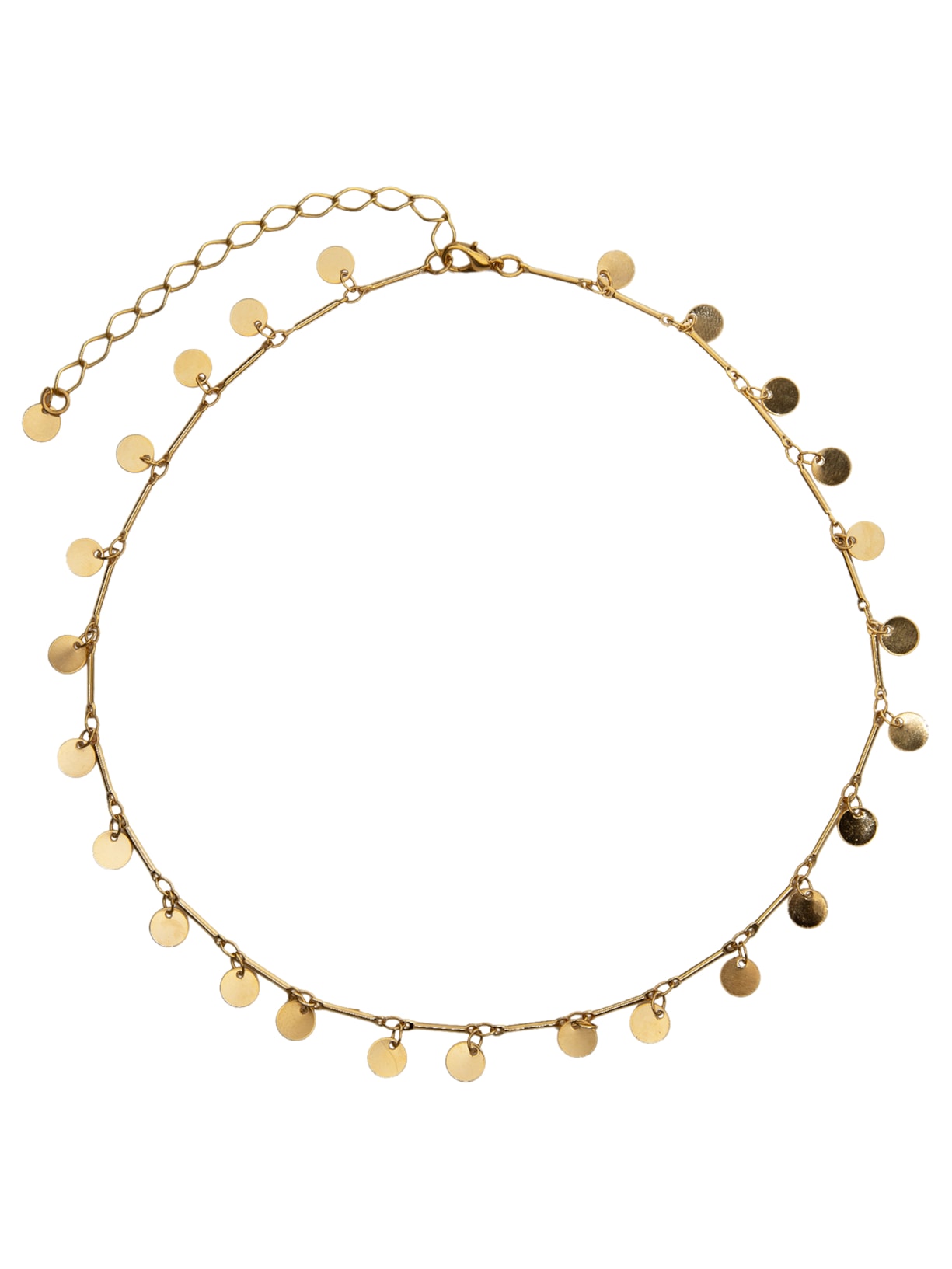 Colar Feminino Choker Medalhas - Dourado