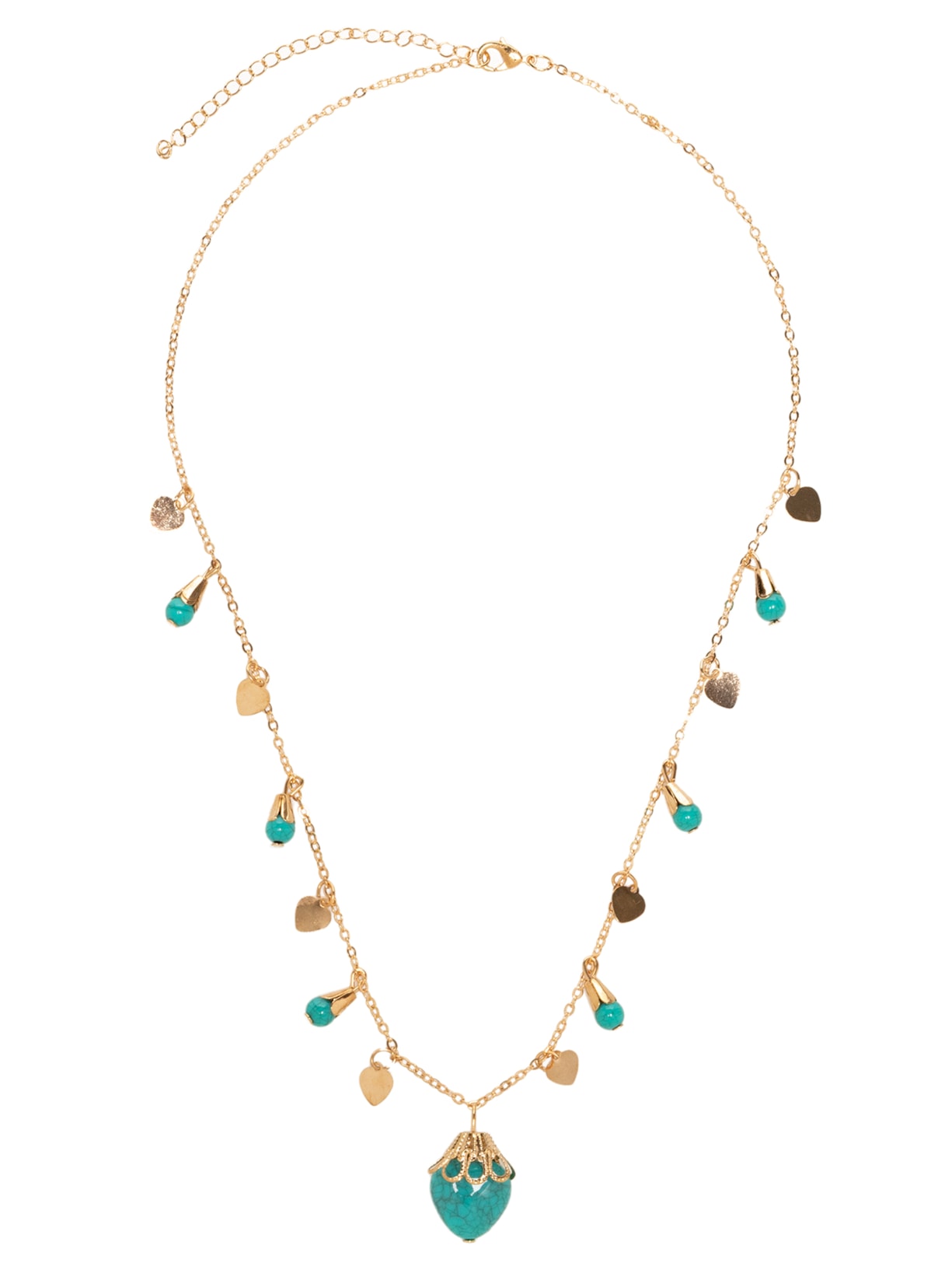 Colar Feminino Com Pedras - Dourado