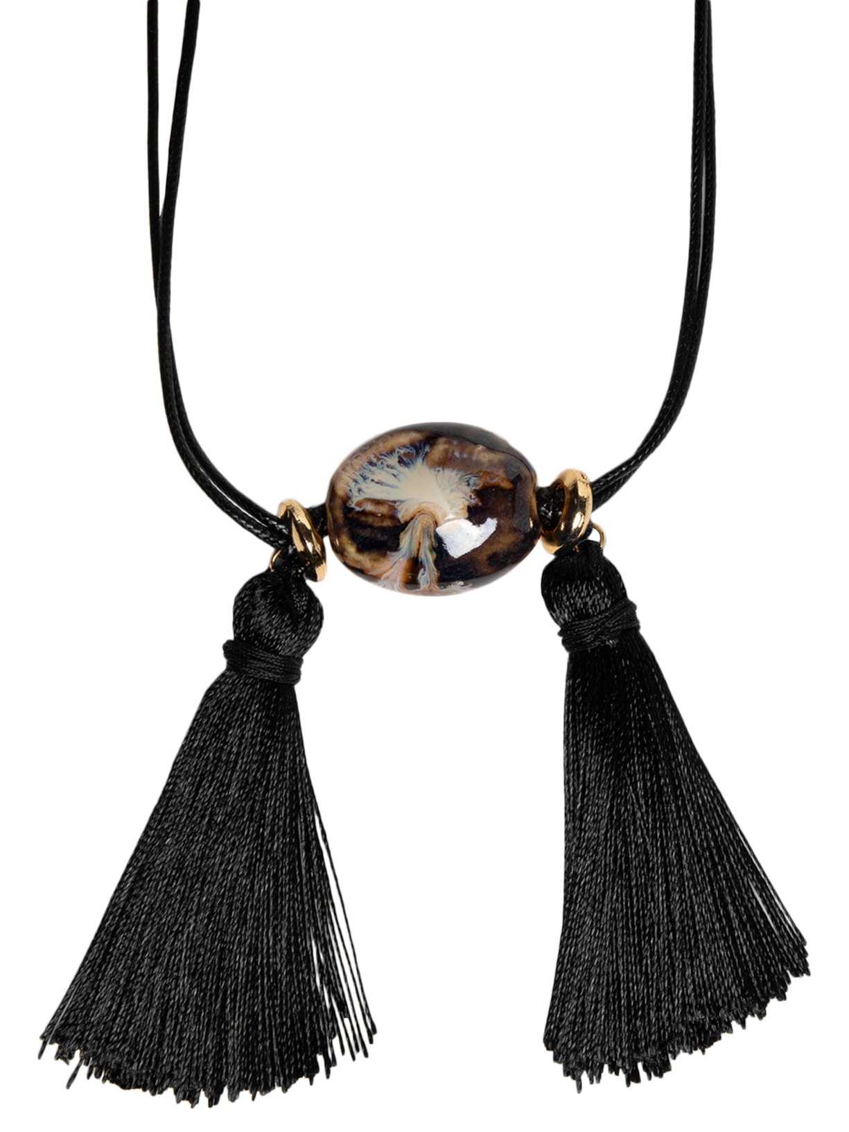 Colar Feminino Com Tassel Preto '2Essential