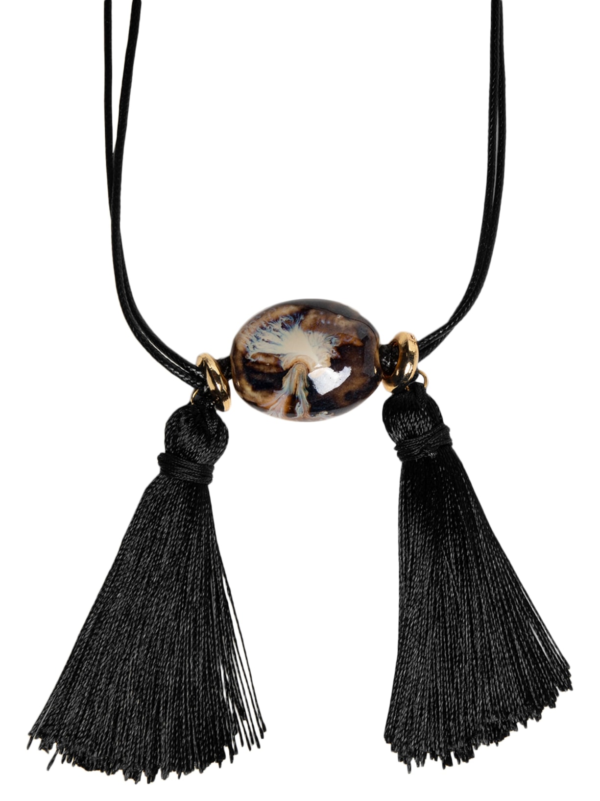 Colar Feminino Com Tassel Preto '2Essential