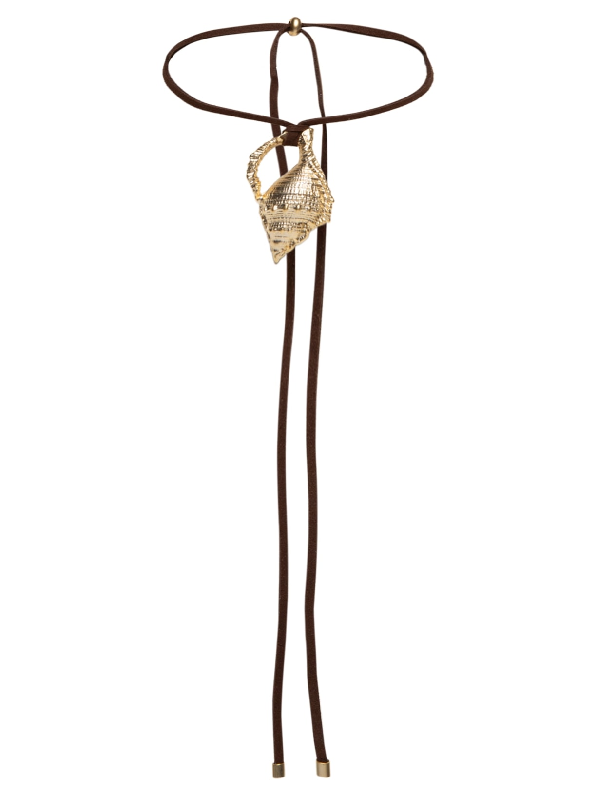 Colar Feminino Concha Textura - Marrom