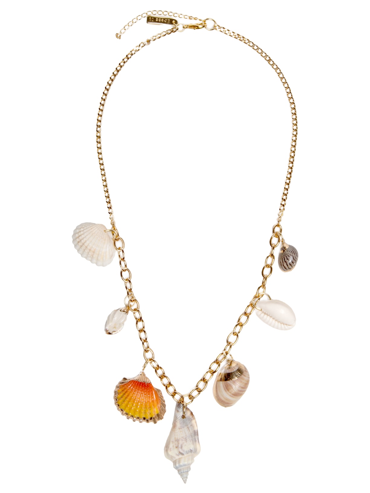 Colar Feminino Conchas Marés Dourado Dress To