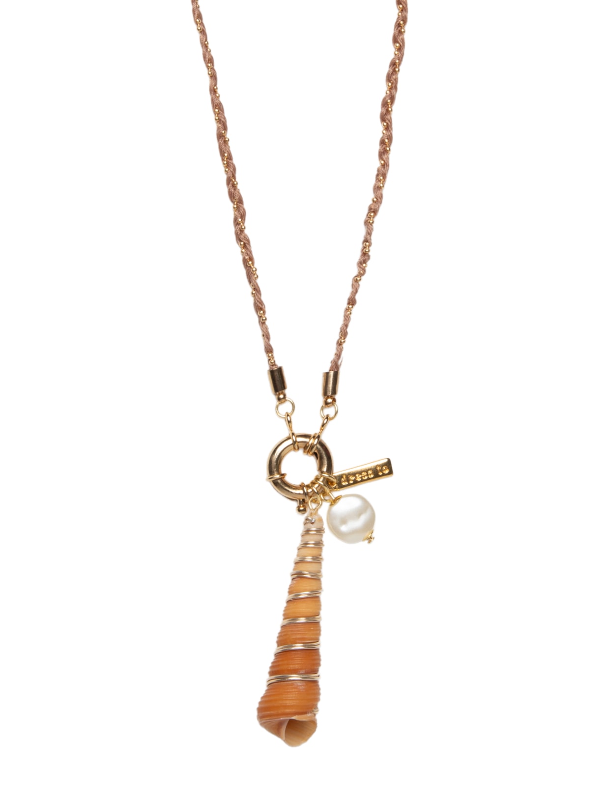 Colar Feminino Corda Leveza Marrom Dress To