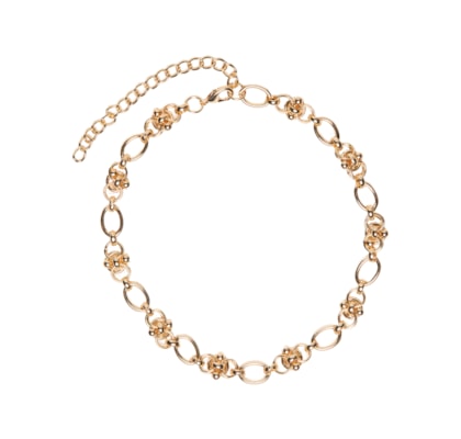 Colar Feminino Corrente Detalhada - Dourado