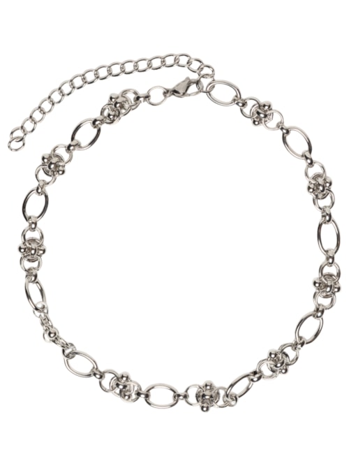Colar Feminino Corrente Detalhada - Prateado